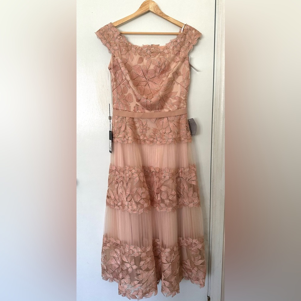 Tadashi Shoji Pink Lacey Dress